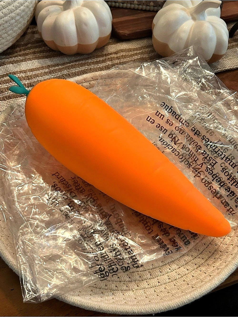 Orange Carrot Toy NWT Squishy